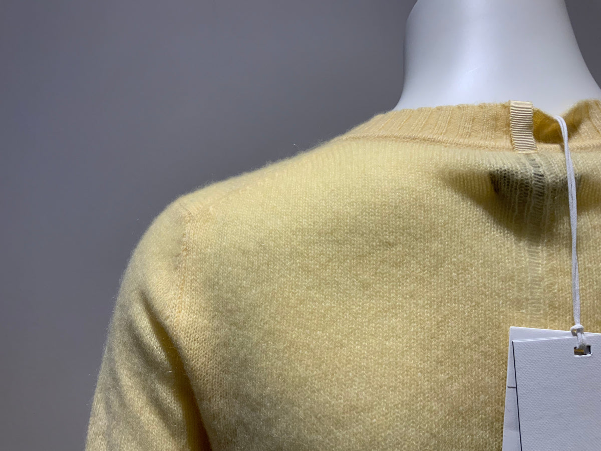 JIGSAW Womens Pure Cashmere Yellow Thin Knit Cardigan Size XS ladies