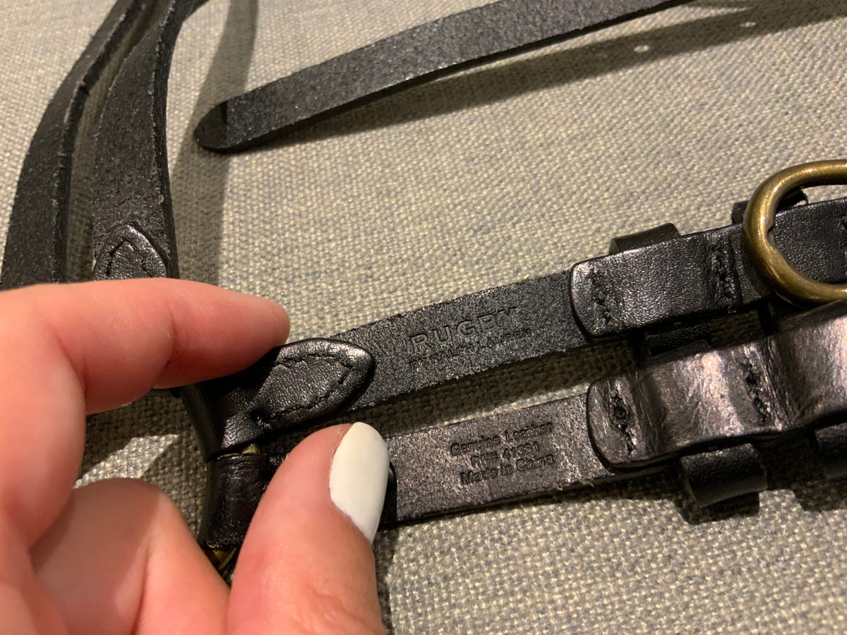Rugby Ralph Lauren Genuine Leather Multi Black Belt size M medium ladies