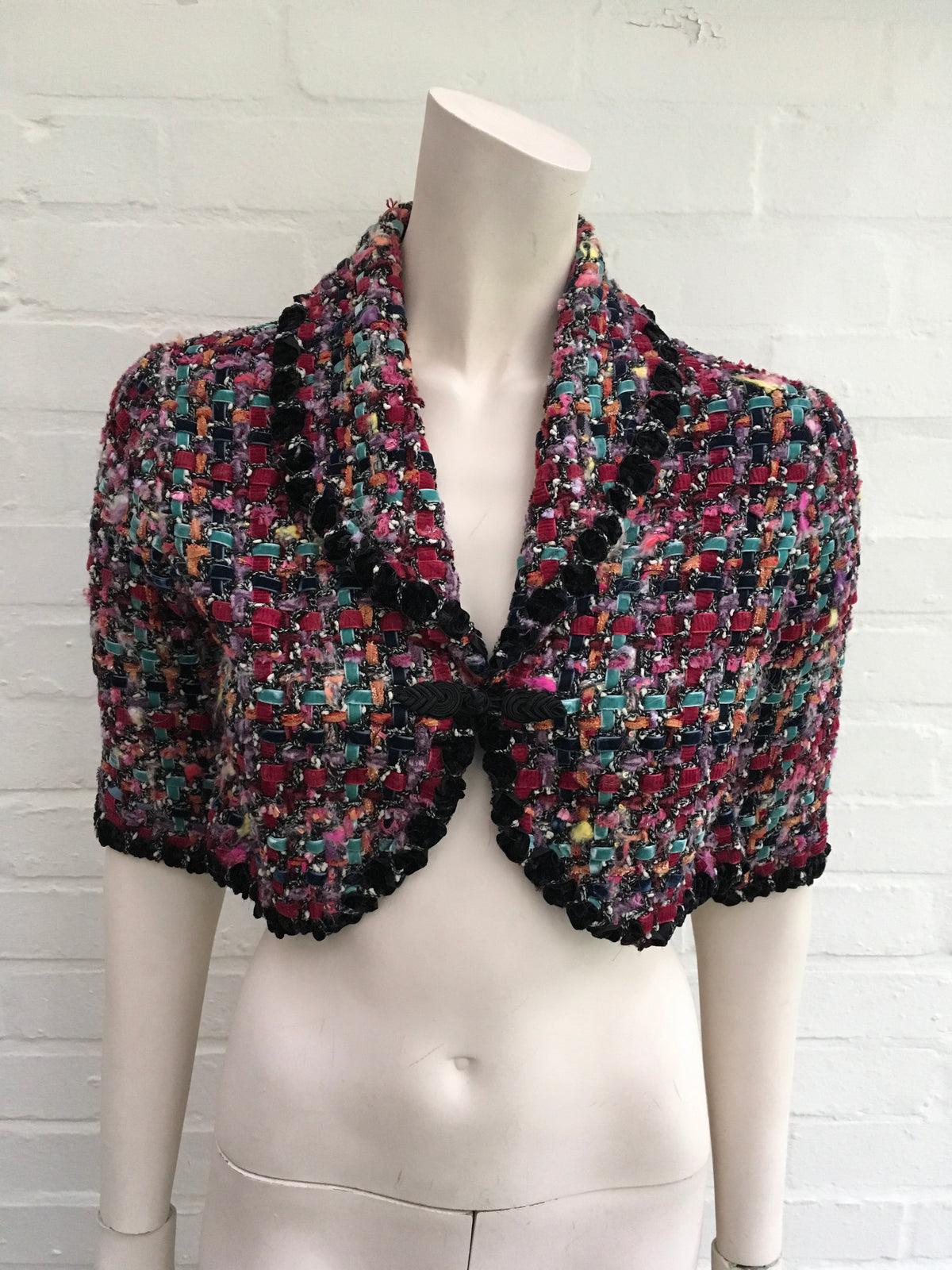 CYNTHIA STEFFE Tweed Like Chanel Cropped Coat Jacket Ladies