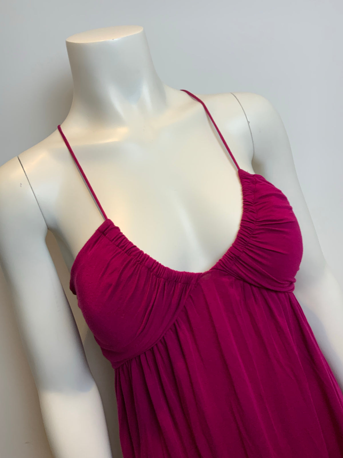 Fuchsia Spaghetti Straps Beach Summer Dress Cover Up Size XS ladies