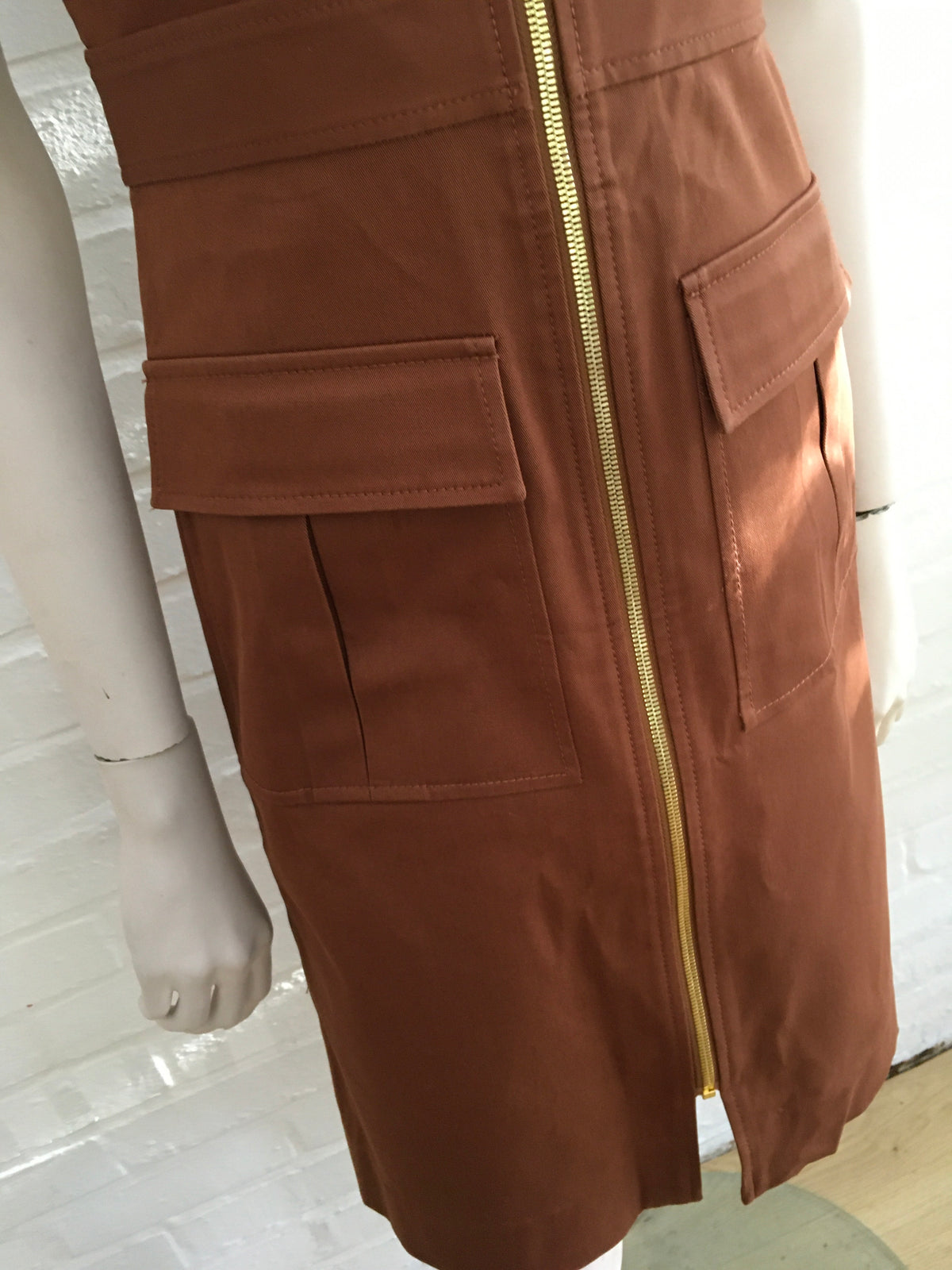 Diane von Furstenberg 2019 A Line Zip Front Safari Dress Size US 0 UK 4 XXS Ladies