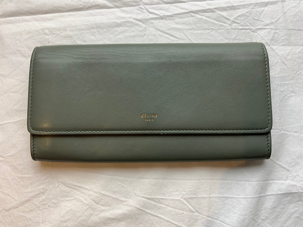 ICONIC CÉLINE Celine Phoebe Philo Lambskin Large Flap Multifunction Wallet ladies