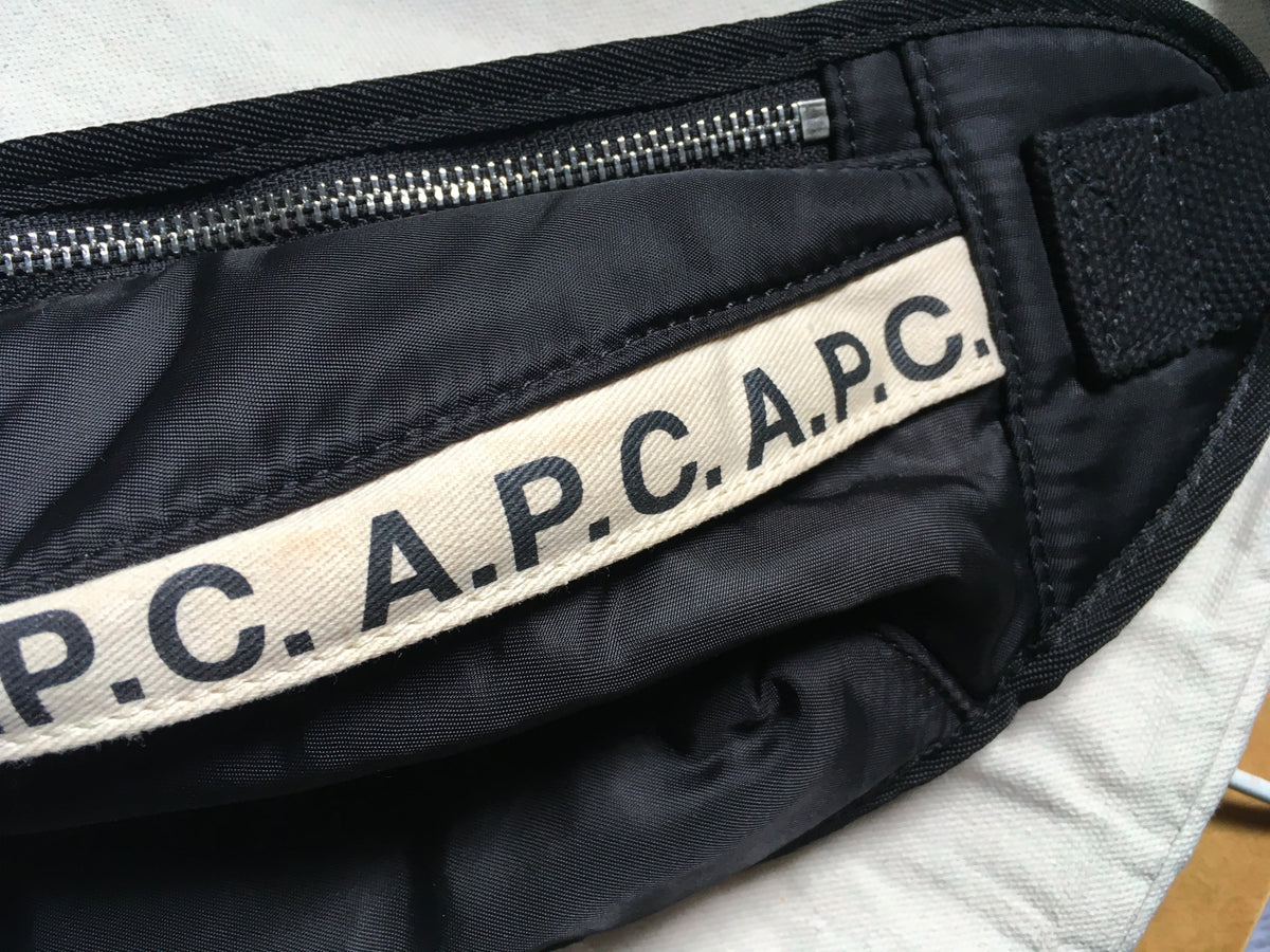 A.P.C. Lucille Leather-Trimmed Logo-Print Nylon Belt Bag Men
