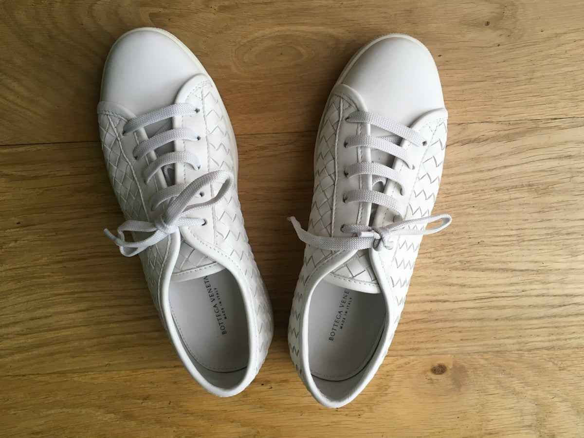 Bottega Veneta Intrecciato leather sneakers trainers Size 37 US 7 UK 4 €928 ladies
