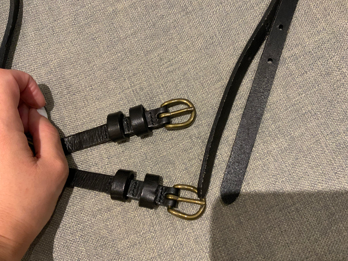 Rugby Ralph Lauren Genuine Leather Multi Black Belt size M medium ladies