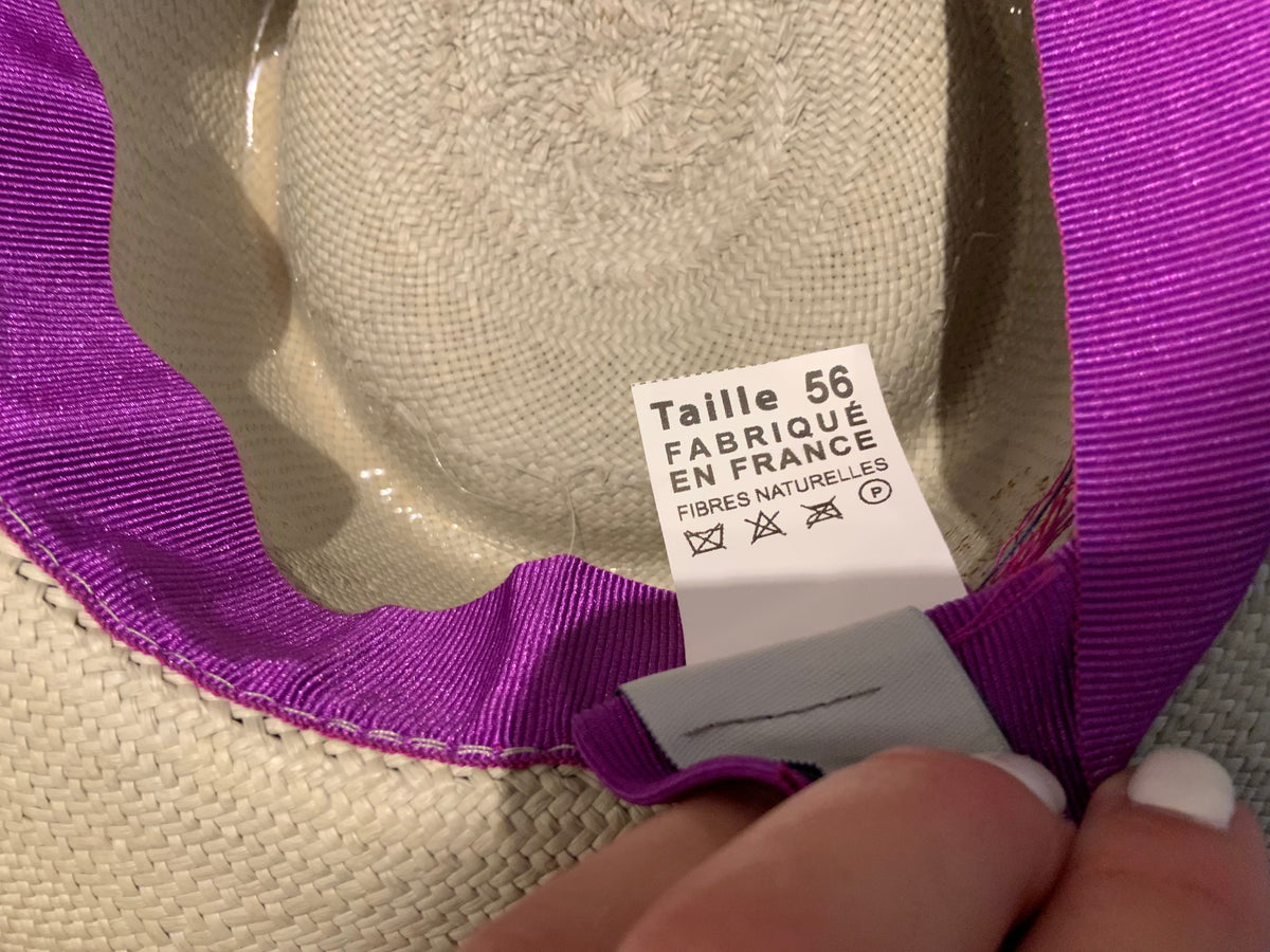 La Cerise Sur Le Chapeau - Natural Straw Hat Size 56 ladies