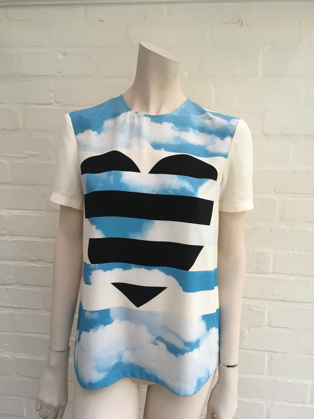 Moschino Clouds Heart Print Top Ladies