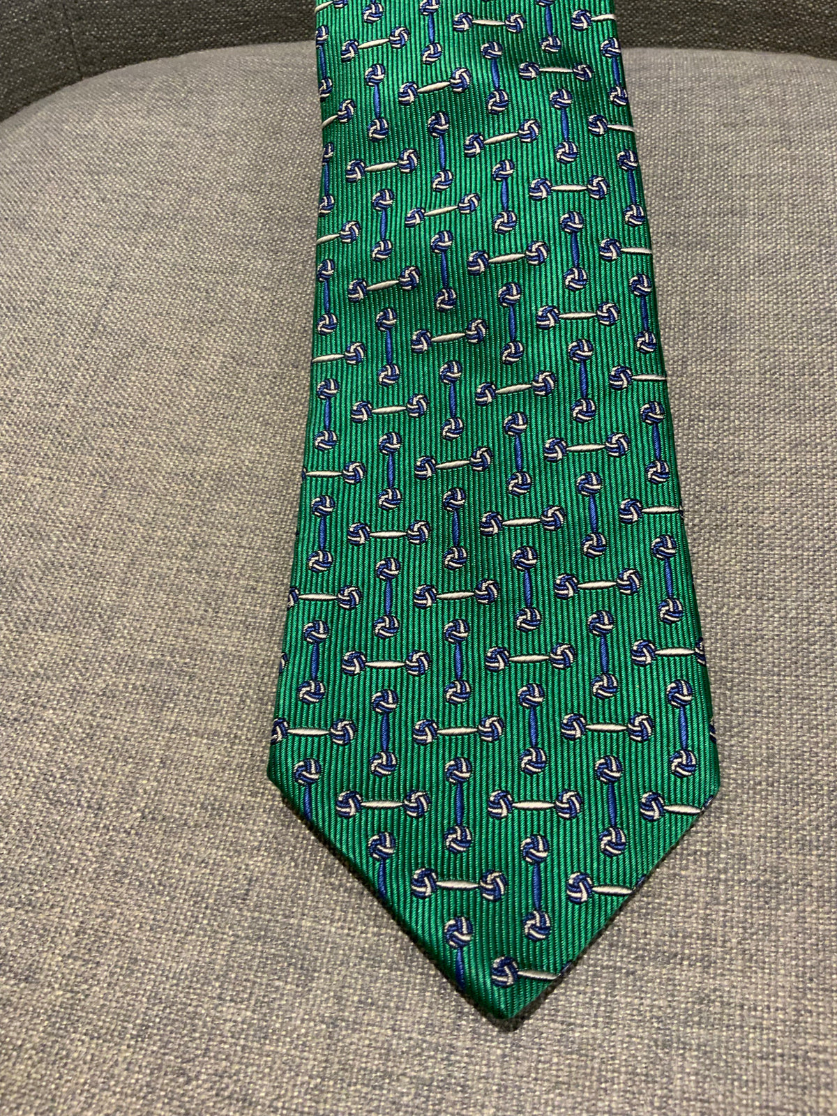 TURNBULL & ASSER Mens Green Jacquard Tie Men