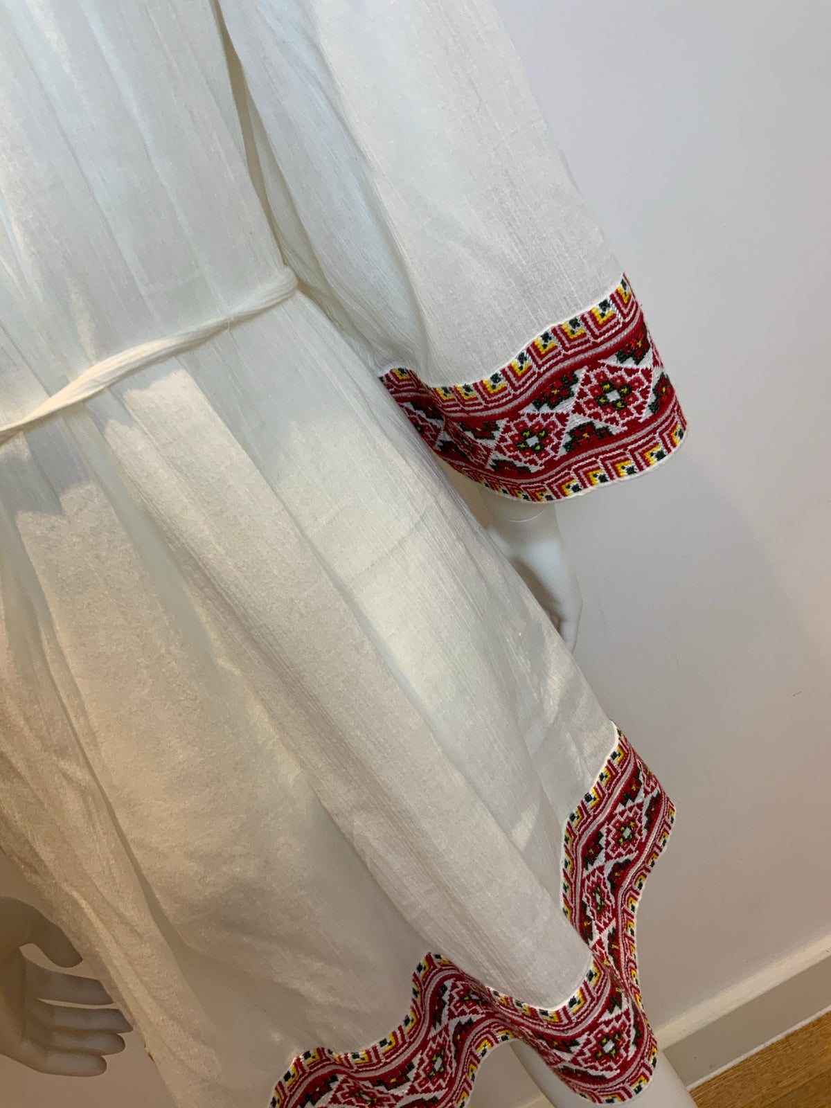 FRENCH CONNECTION Adanna Crinkle Ethnic Smock Boho Mexican Dress UK 8 US 4 XS ladies