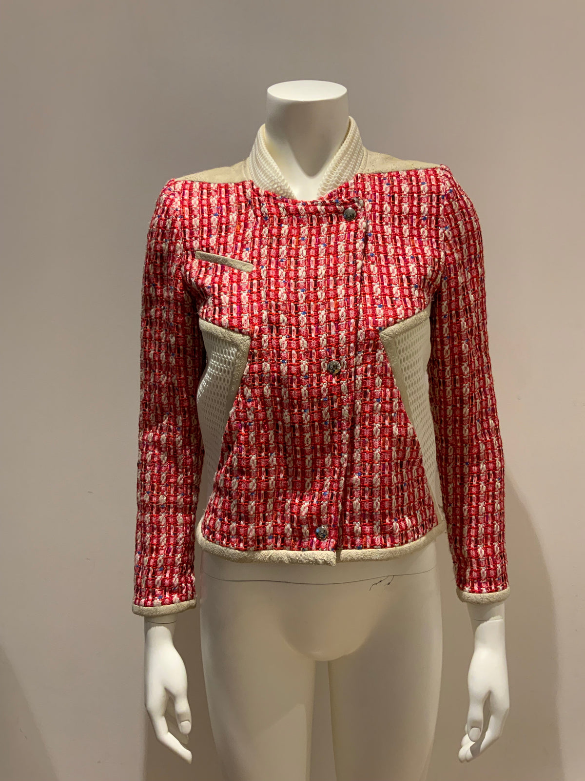 IRO Aubrey Tweed Biker Jacket Size F 38 UK 10 US 6 SEEN ON ALL CELEBRITIES ladies