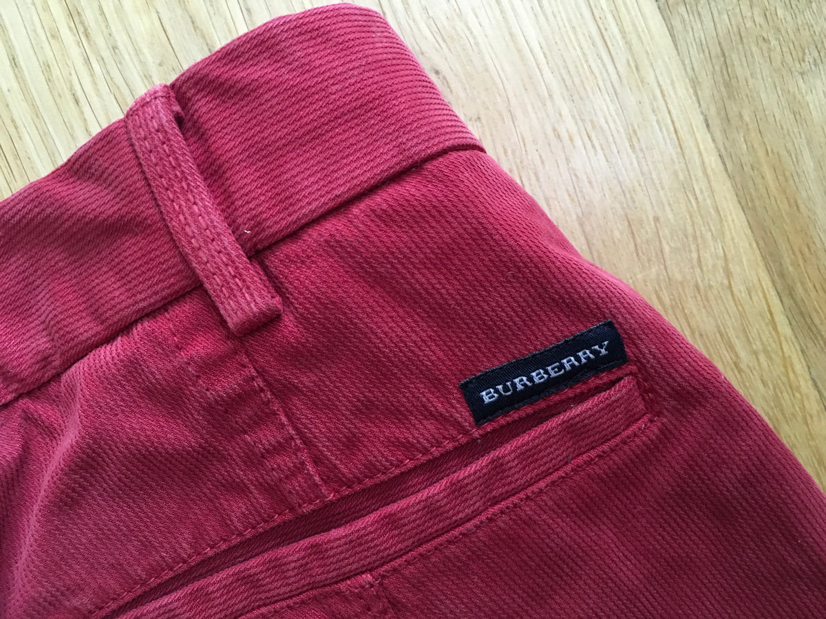 BURBERRY London Men’s Red Corduroy Trousers Pants Size 50 MEN