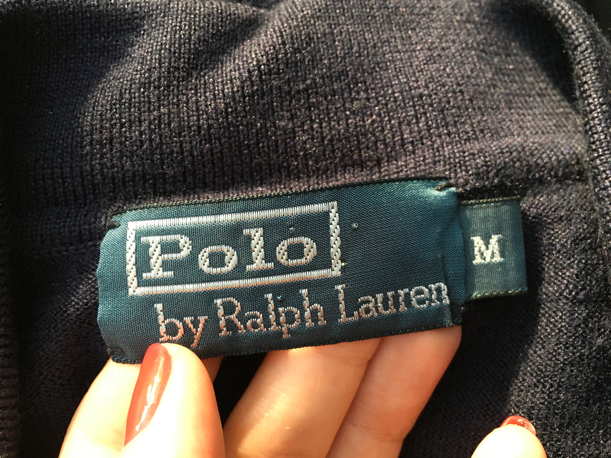 Ralph Lauren CASHMERE MERINO WOOL SIL KNIT COLLAR SWEATER JUMPER M MEDIUM Men