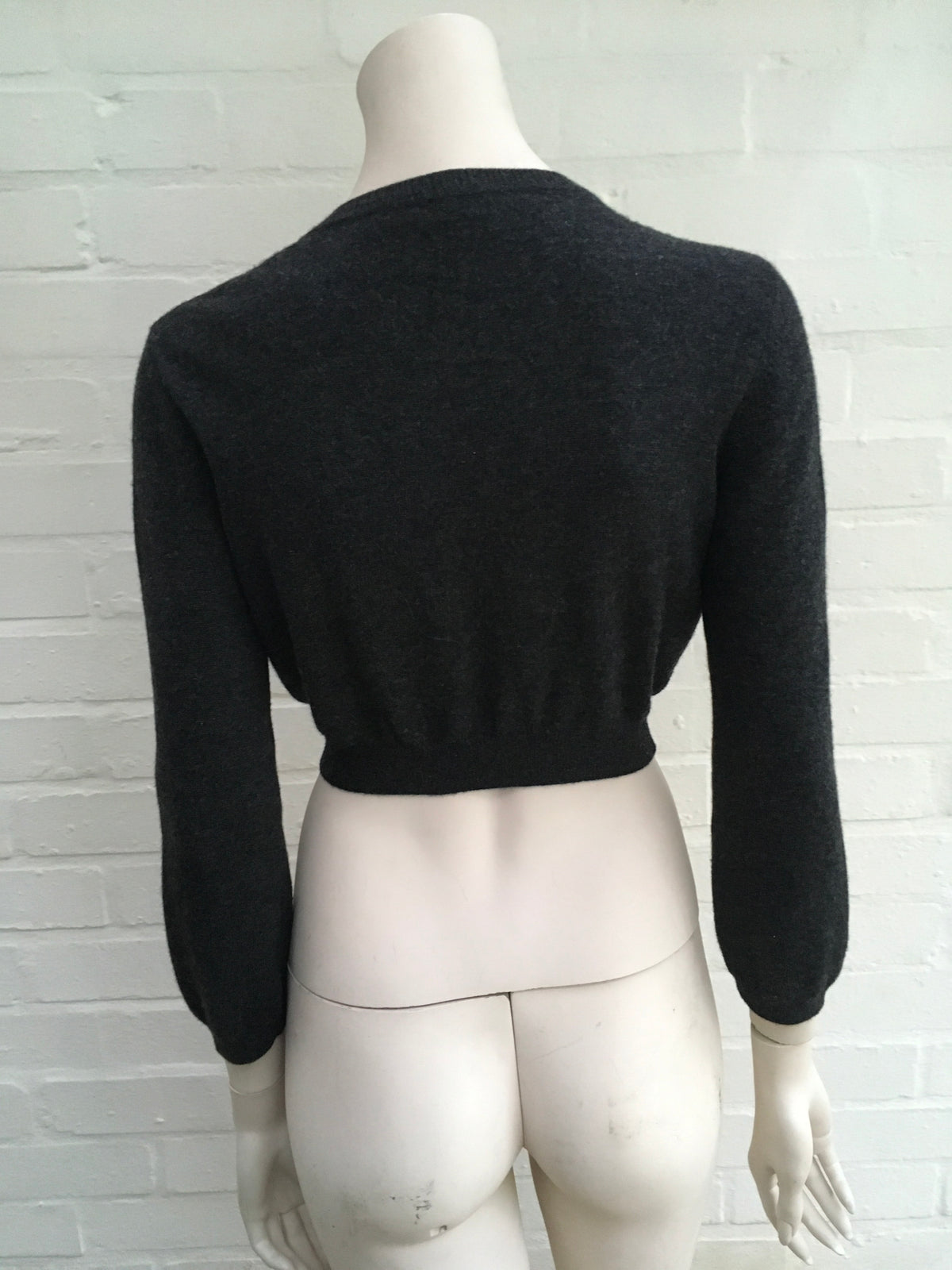 Moschino Wool Knit Cropped Cardigan Bow Detail LADIES