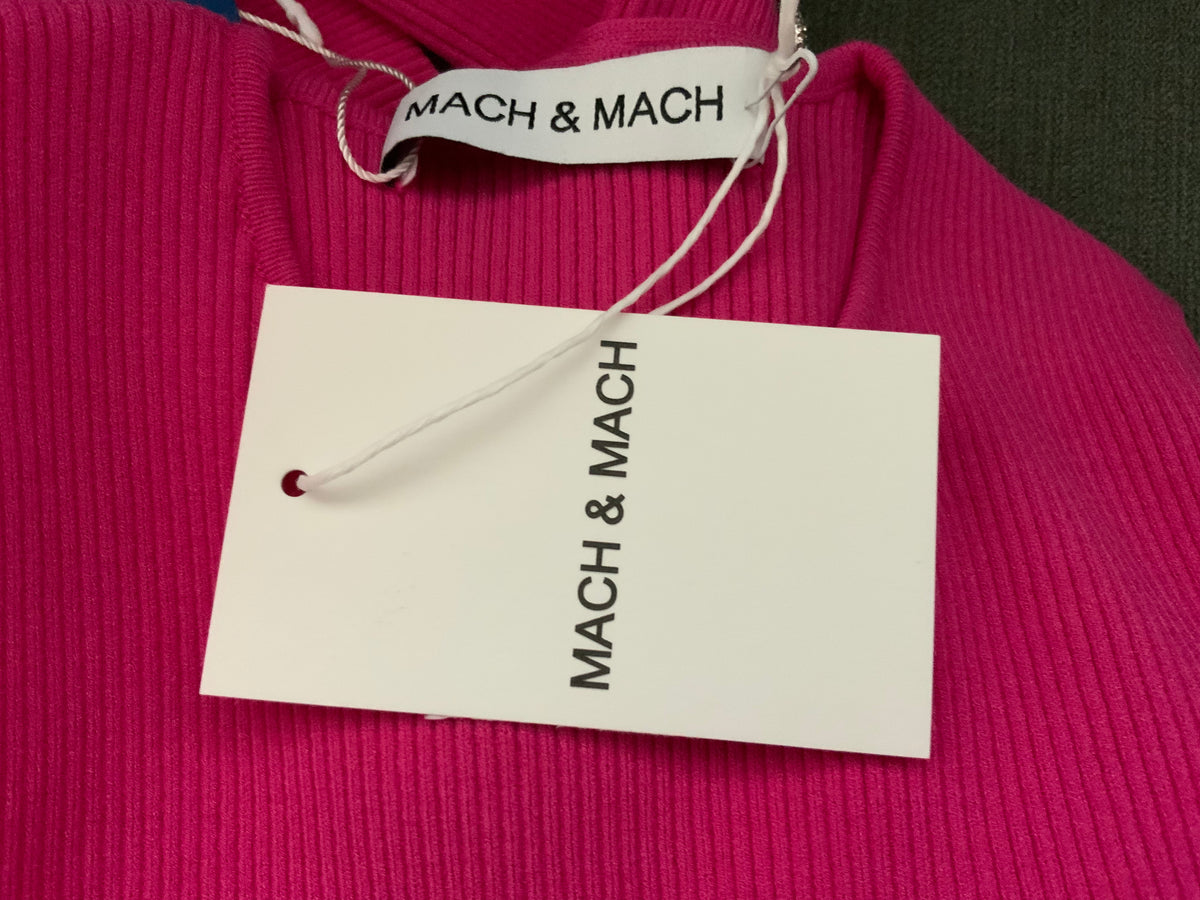 Mach & Mach Stretch viscose ribbed knit cut out mini dress Size M medium ladies