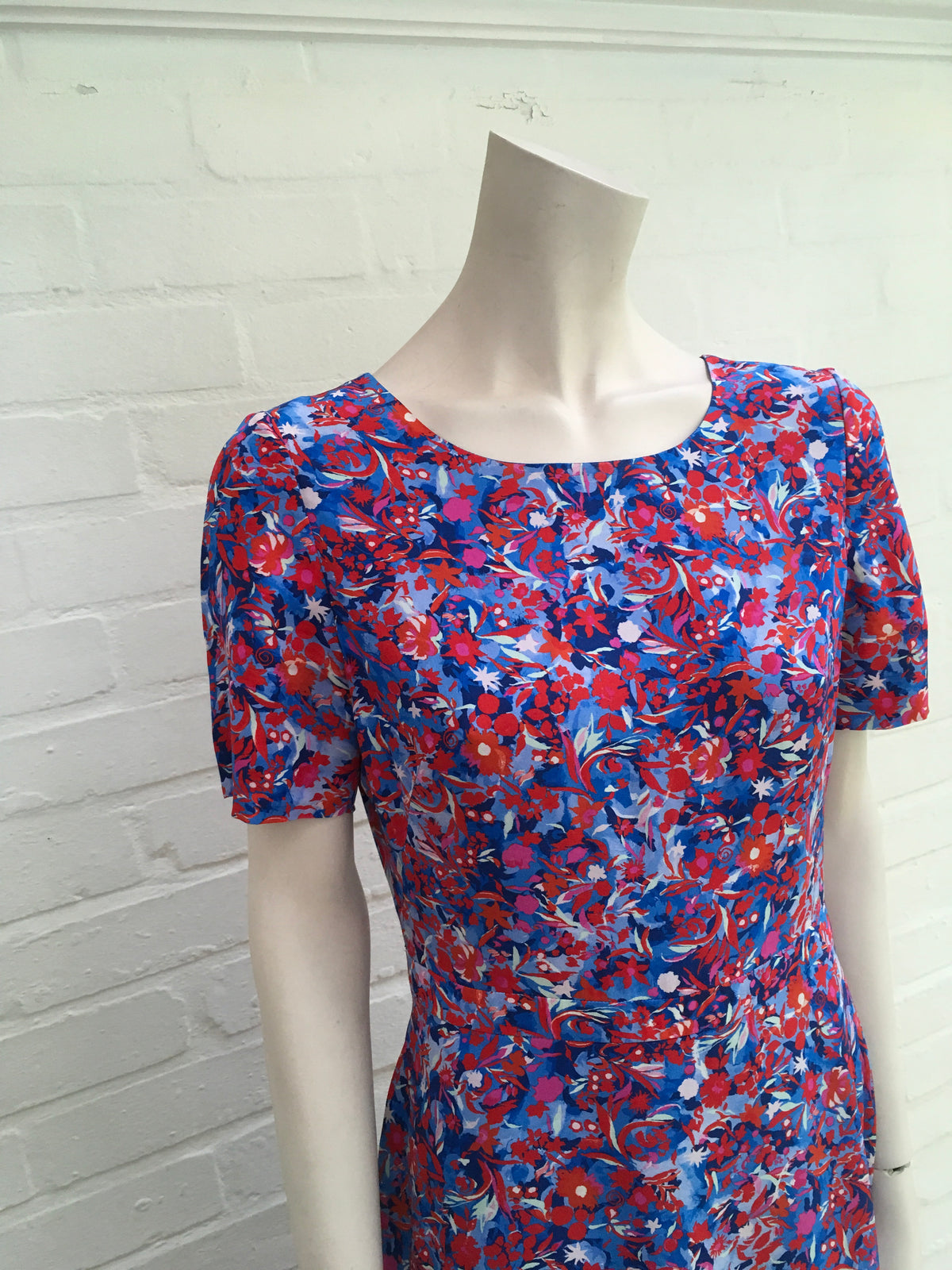 Saloni Floral Donna Printed Silk-crepe De Chine Dress Ladies