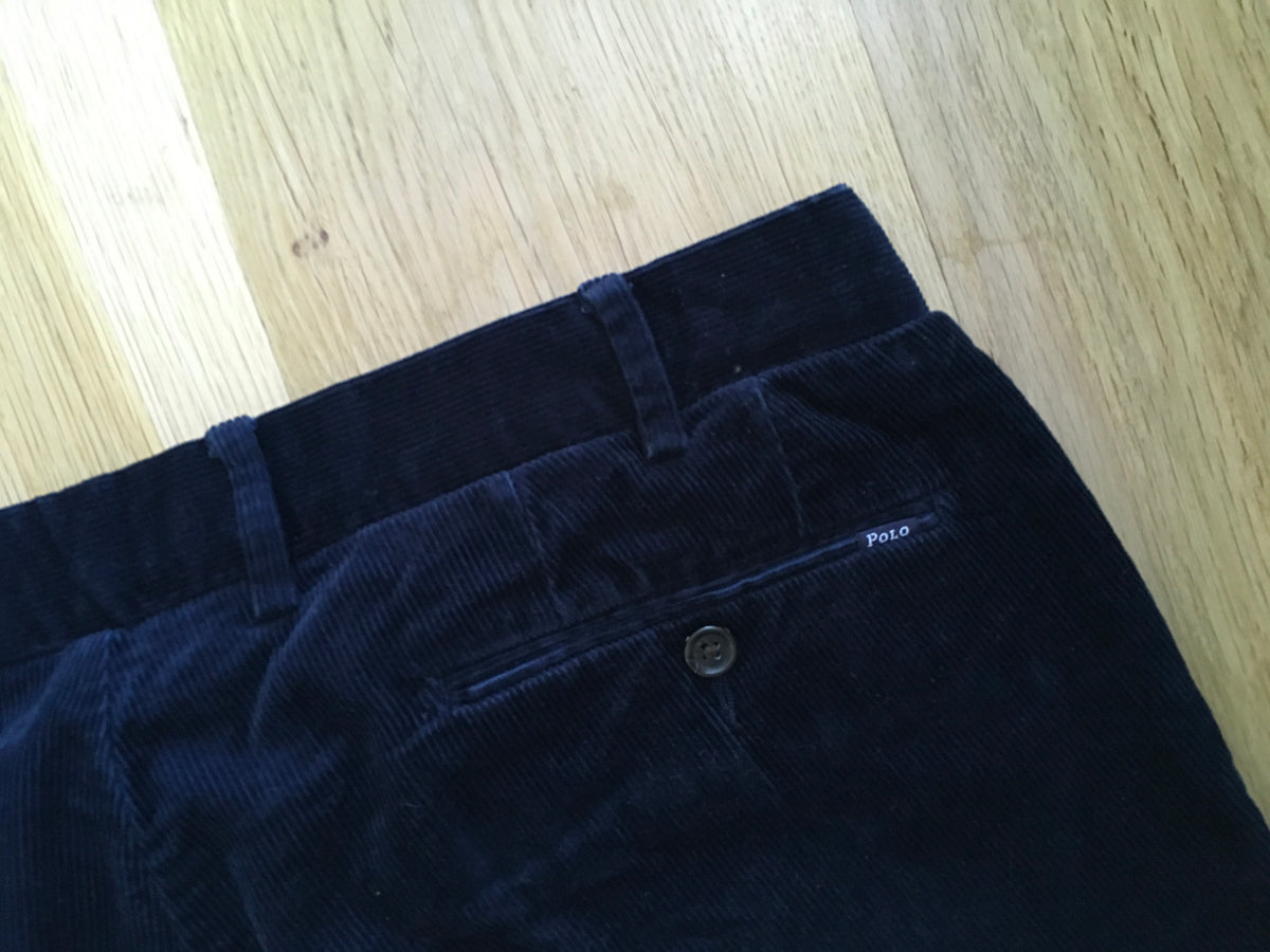 Ralph Lauren Polo Men's Navy Stretch Slim Fit Corduroy Pants Trousers men