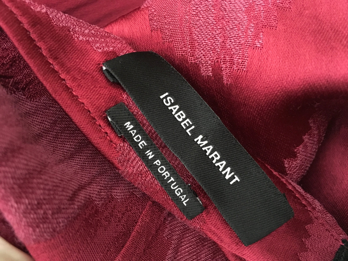 ISABEL MARANT Runway Sophy twist-front satin-jacquard skirt Ladies