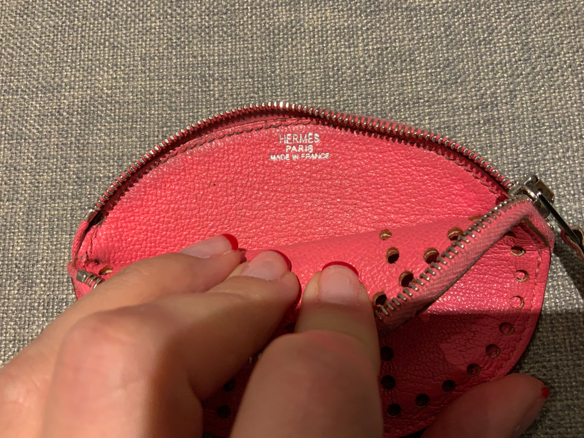 Hermès HERMES Chevre Mysore Evelyne Coin Purse Rose Tyrien ladies