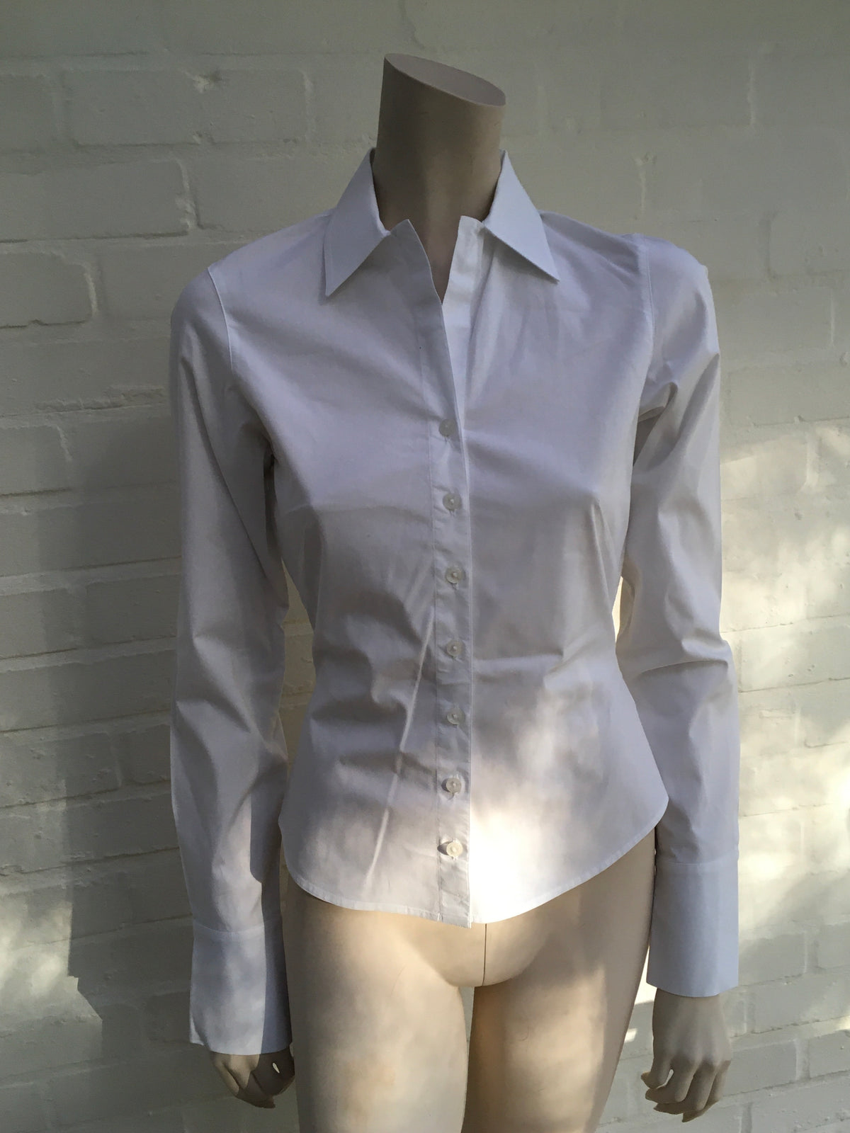 Anne Fontaine NACERA Long Sleeves Collared White Shirt Size F 38 UK 10 US 6 S Ladies