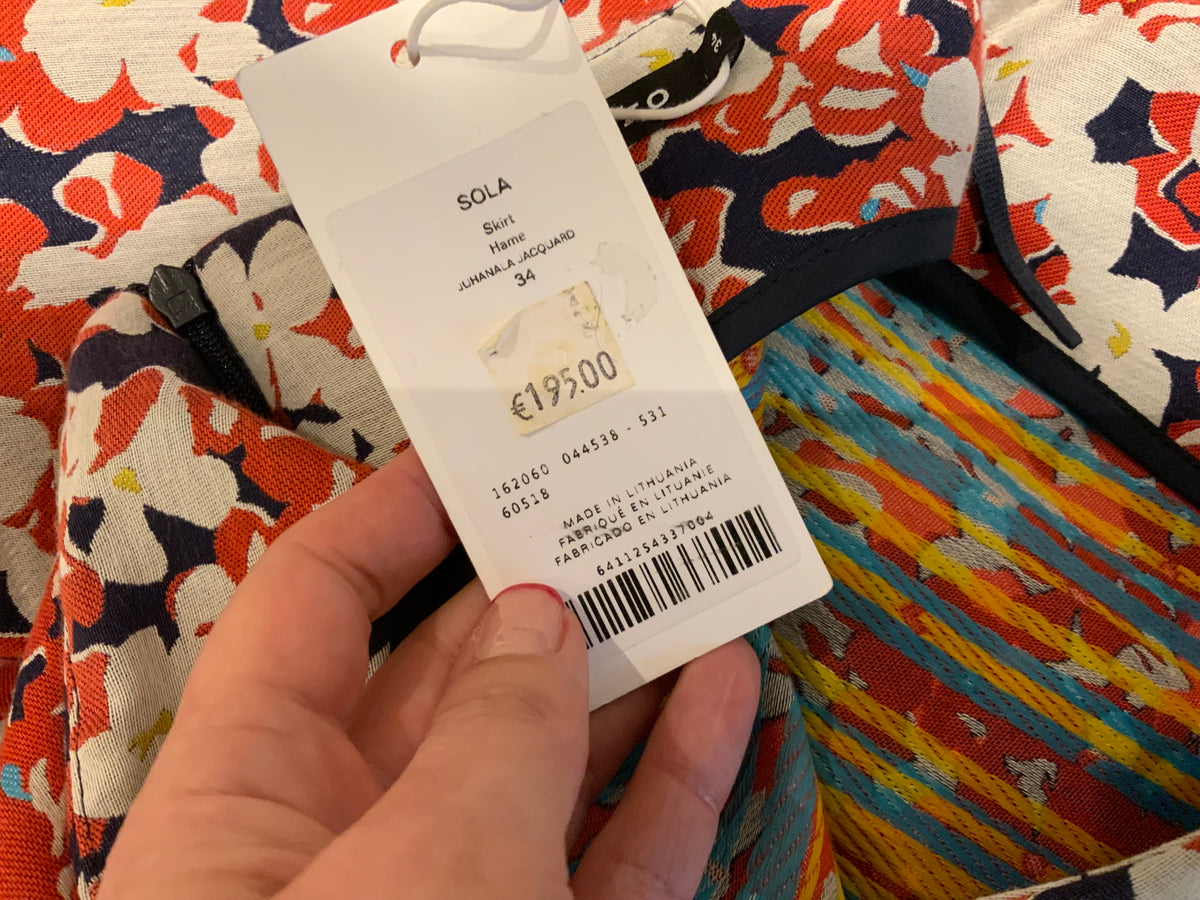 ICONIC marimekko floral jacquard skirt Size F 34 UK 6 US 2 XS ladies