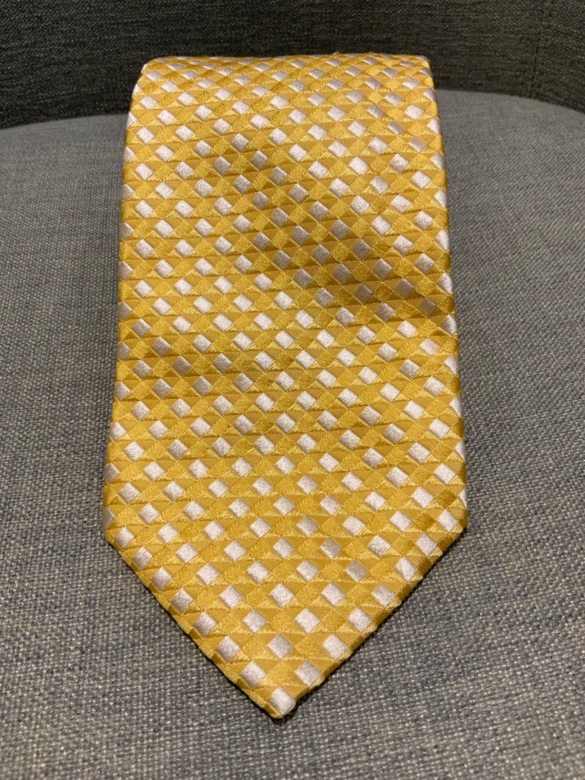 BRIONI Silk Jacquard Yellow Jacquard Mens Tie men