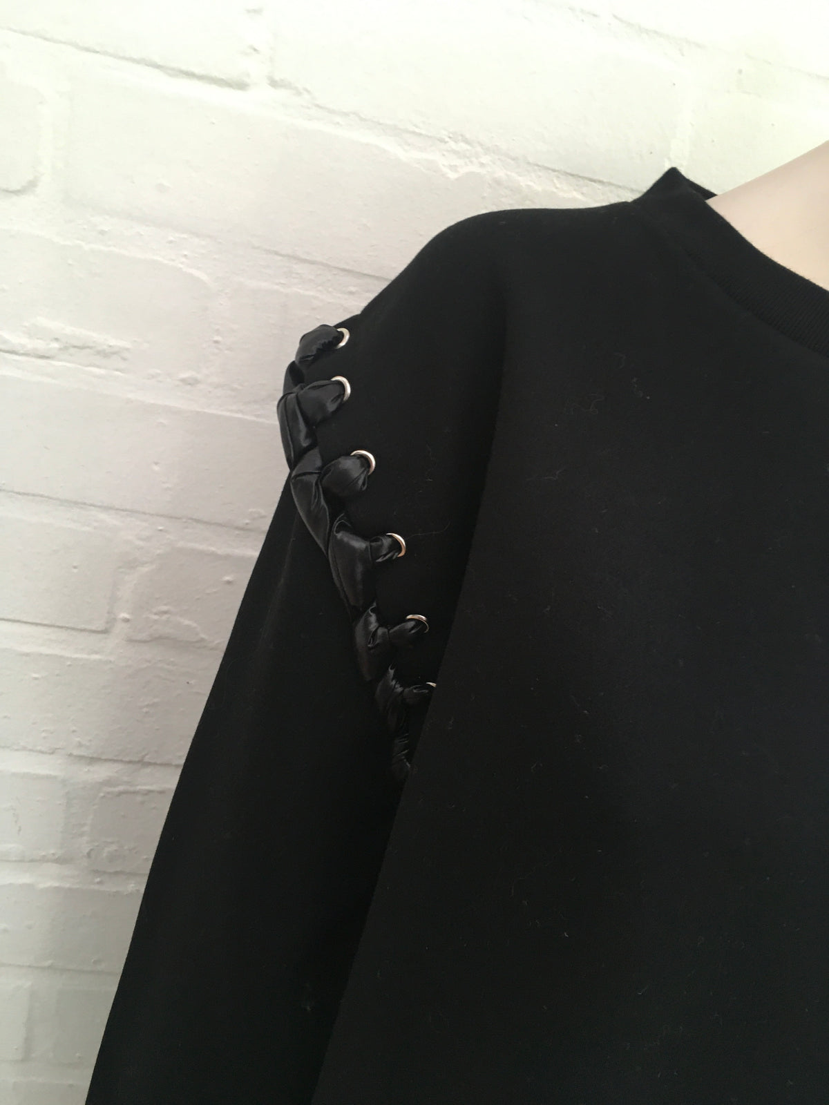 MONCLER + 6 Noir Kei Ninomiya Genius Black Sweatshirt Size L Large ladies