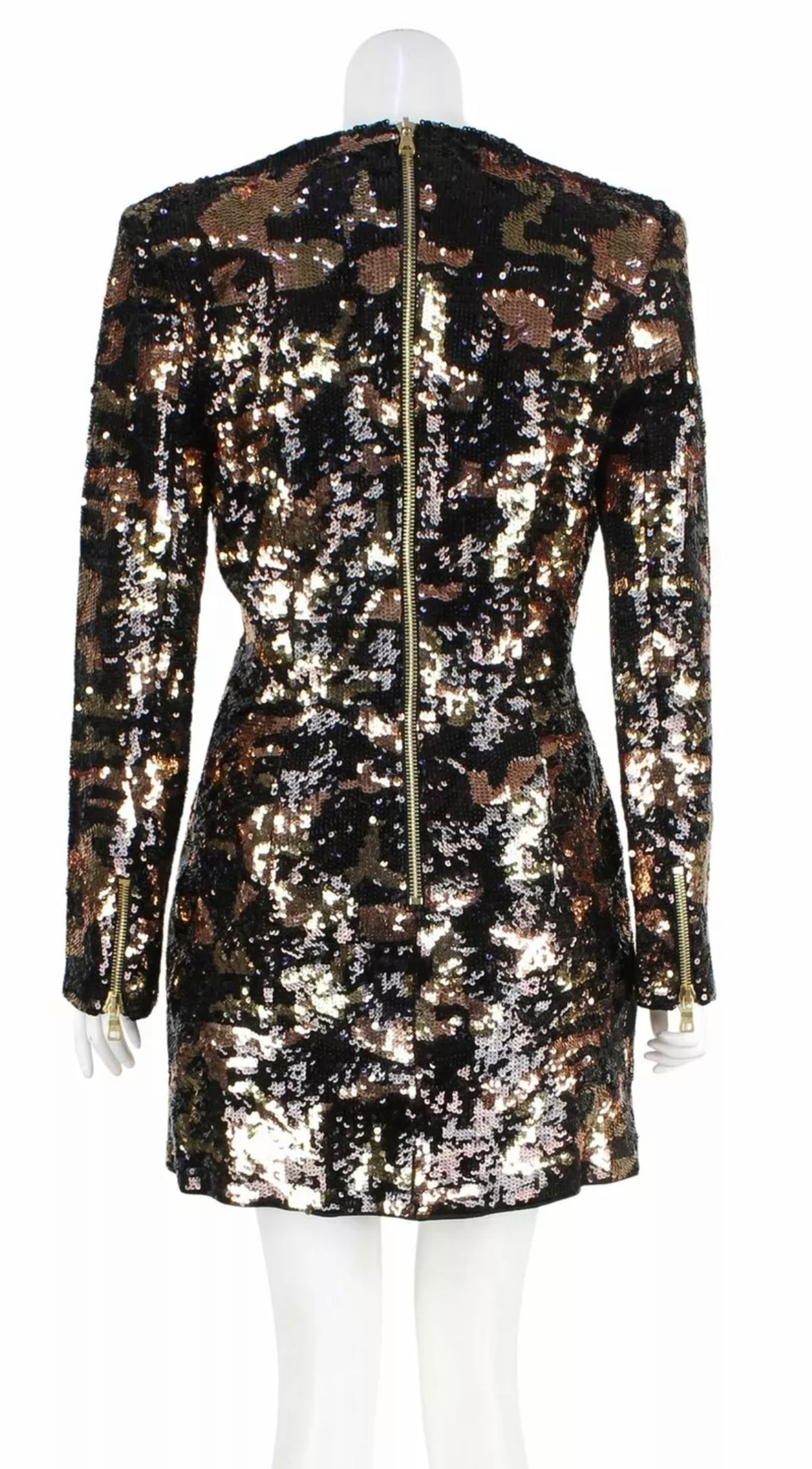 £3,940 SOLD OUT Balmain camouflage sequin Dress F 40 UK 12 US 8 ladies