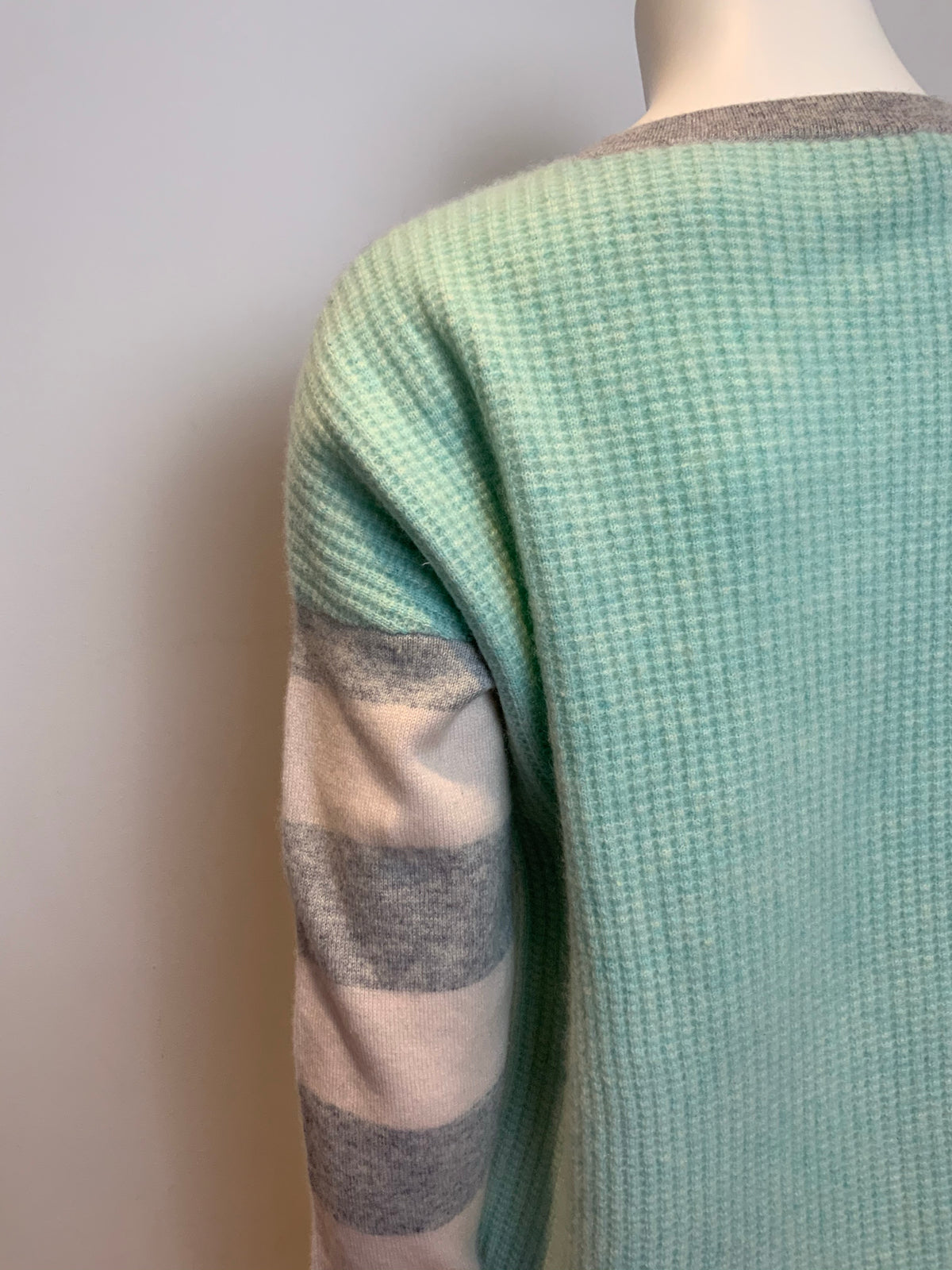 Duffy Pure Cashmere Striped Sweater Jumper Size m medium ladies