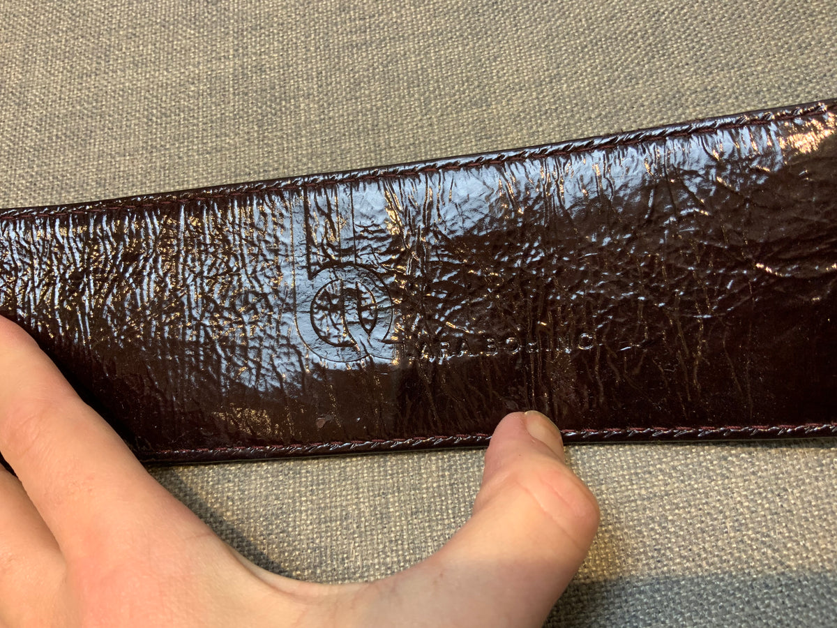 LARA BOHINC Women's Brown Lunar Eclpise Belt Patent Leather Size S Small ladies