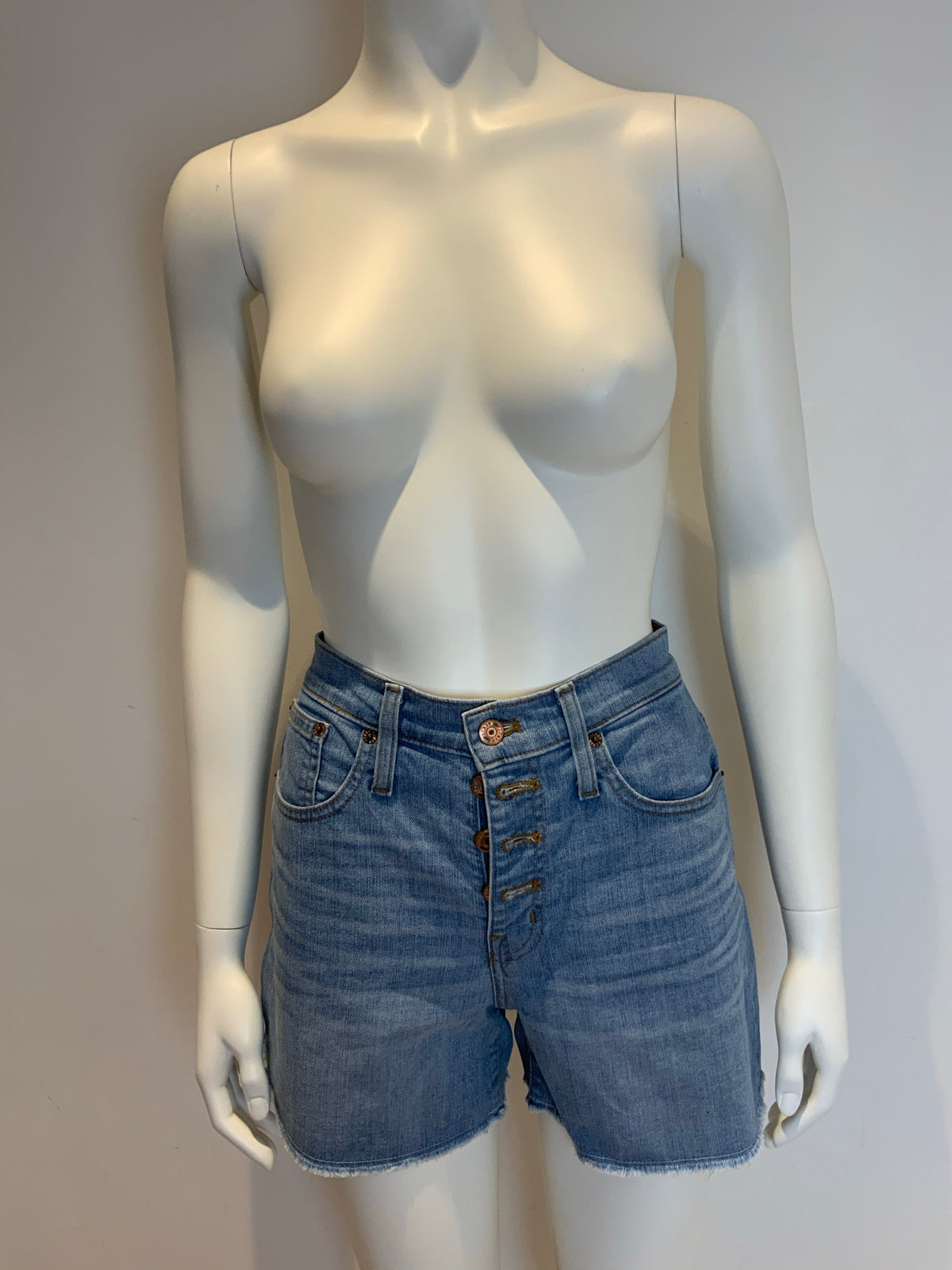 J Crew High Waist Denim Jeans Shorts Size 26 ladies