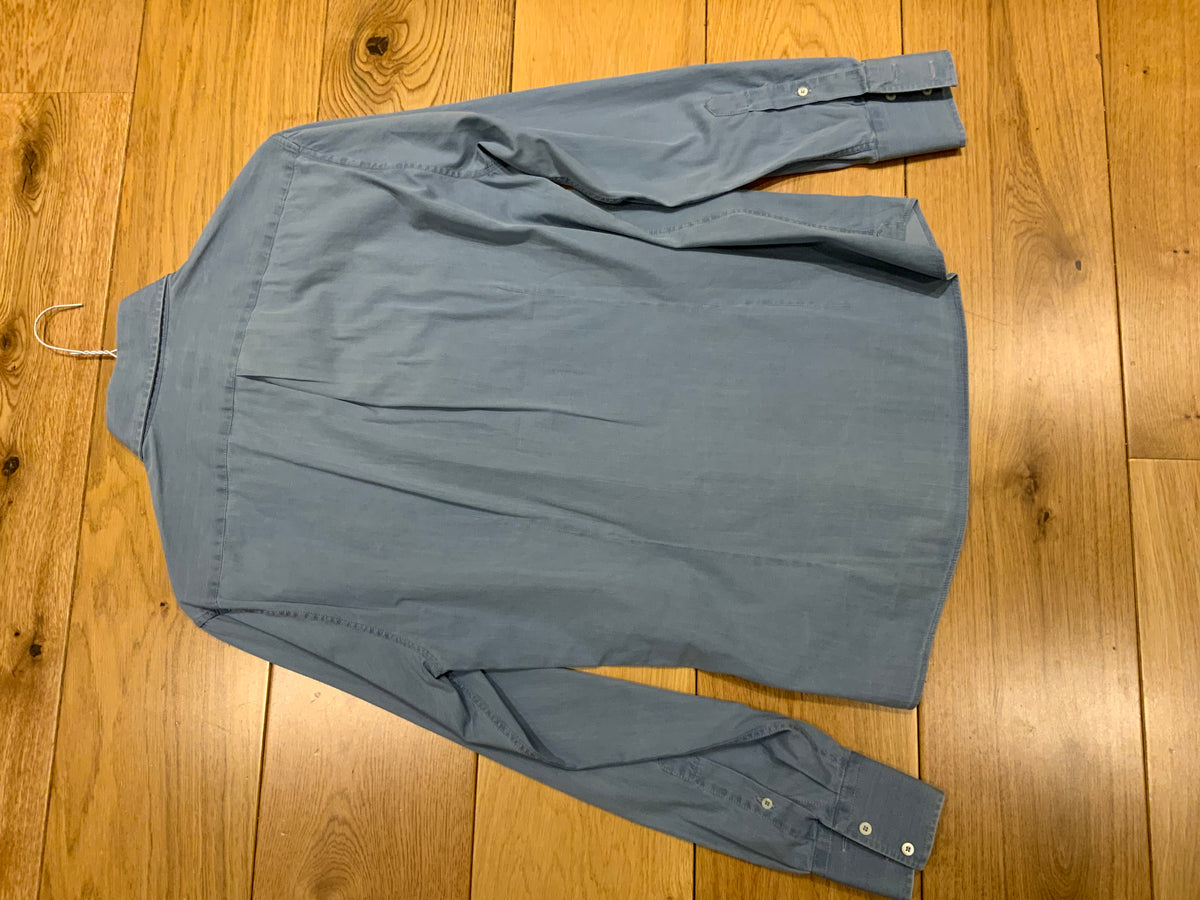 Brunello Cucinelli Blue Slim Fit Mens Casual Shirt Size M medium men