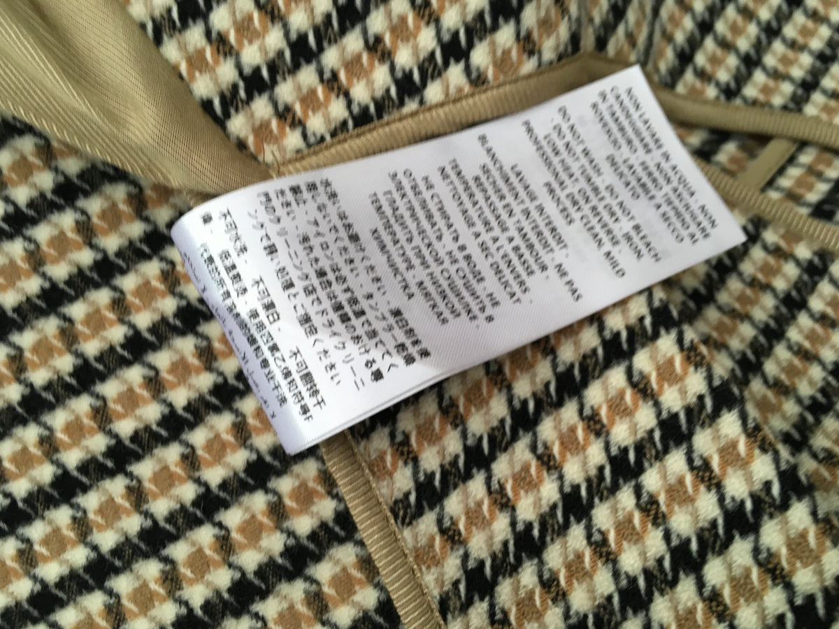 STELLA MCCARTNEY Oversized checked wool-blend coat Size 38 Ladies