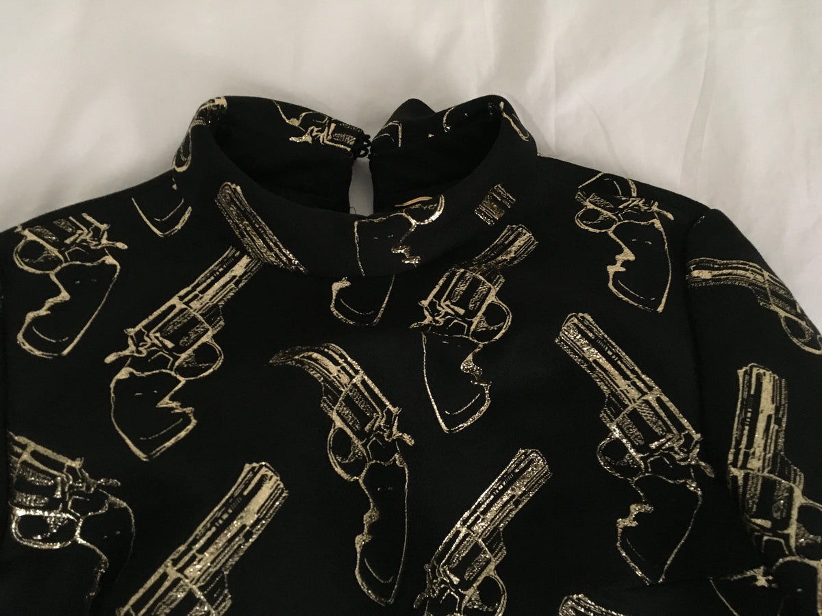 Saint Laurent Gun Pop jacquard shift dress SOLD OUT F 38 UK 10 US 6 ladies