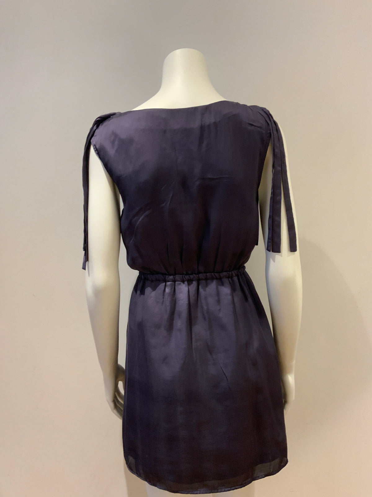 Navy Blue Silky Mini DRESS SIZE XS ladies