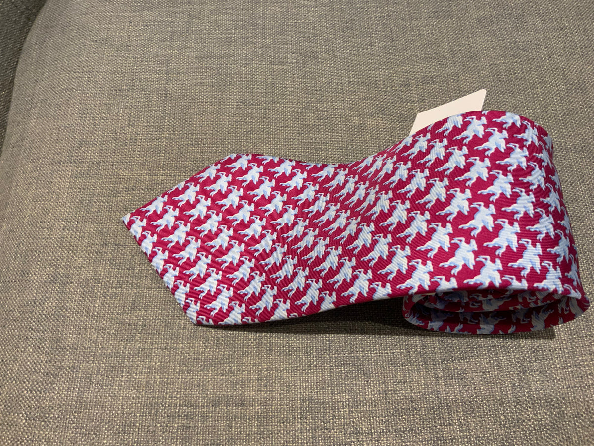 Hermès HERMES Paris Silk GREY SILK FLYING PEGASUS PRINT NECK TIE 5182 IA men