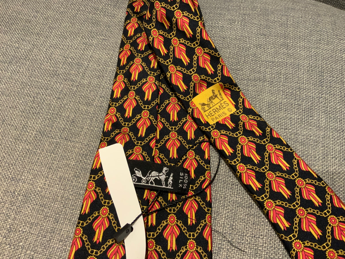 Hermès HERMES Paris Silk Necktie Tie 716FA Ribbon Winner 58" TIE men