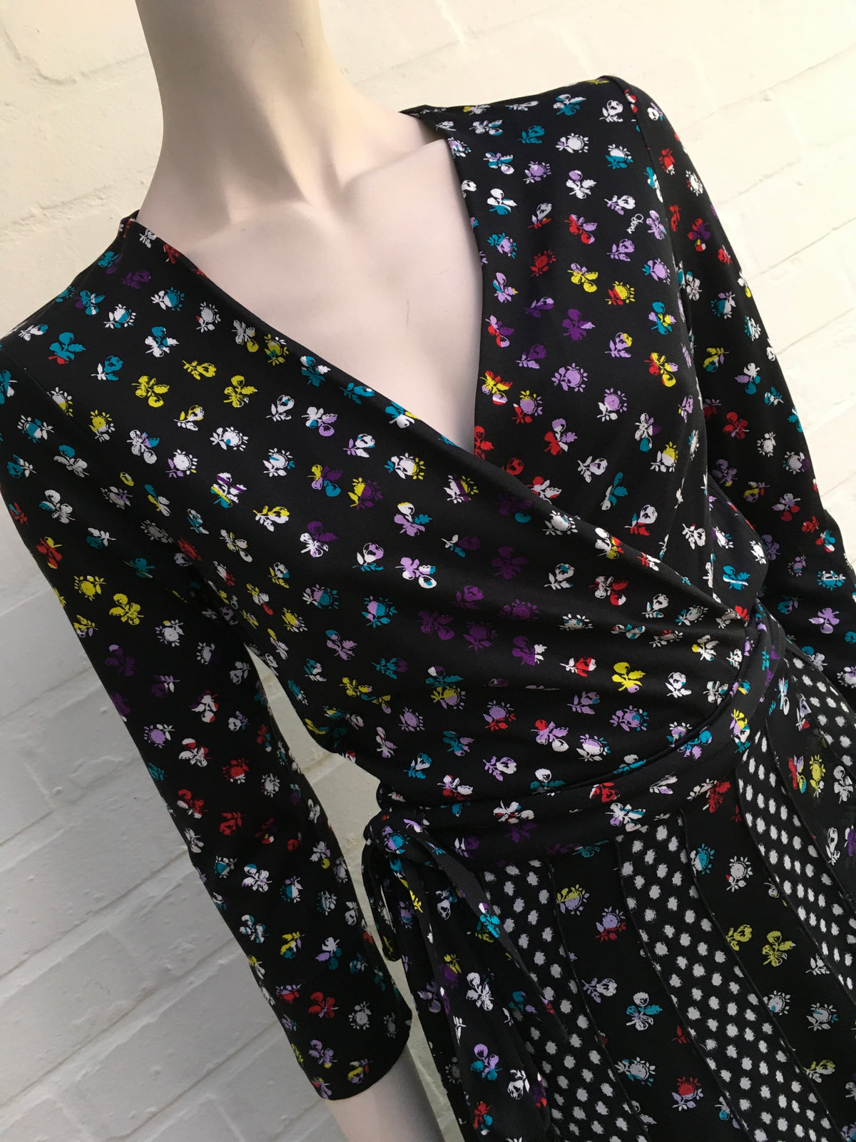 Diane von Furstenberg DVF Caprice 3/4 Sleeve Silk Dress US 6 UK 10 ladies