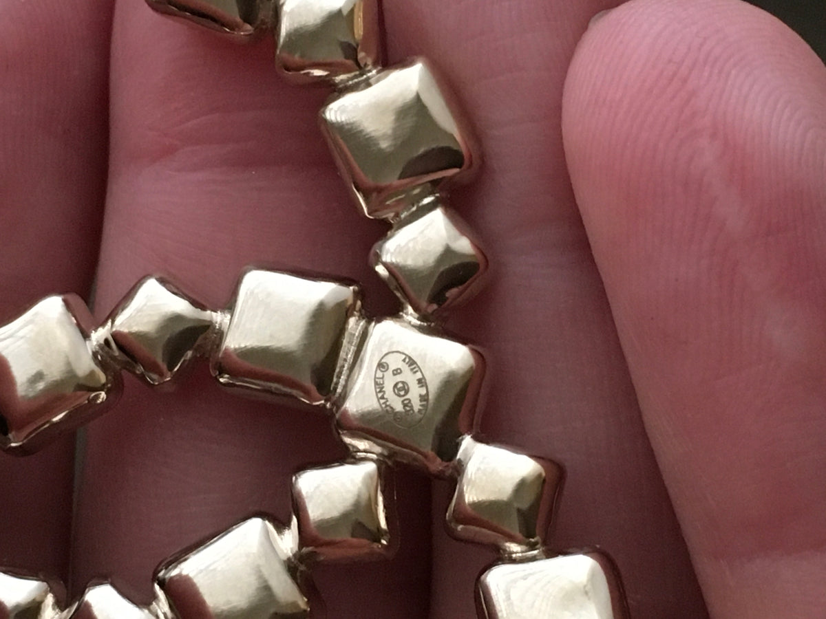 CHANEL Limited Edition 2020 Crystals CC XL Brooch Champagn Gold ladies