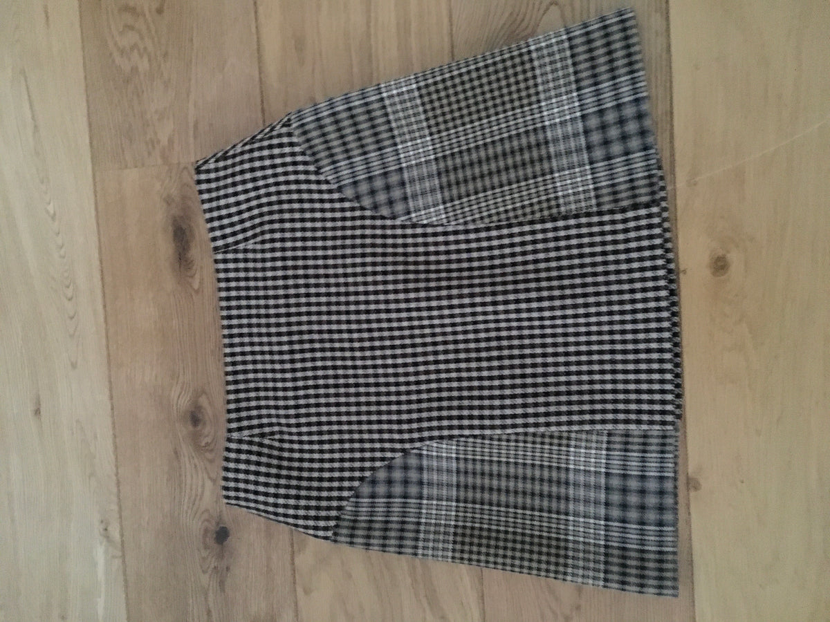 Maje Joxy Prince Of Wales And Houndstooth-twill Mini Skirt Size F 38 UK 10 US 6 ladies