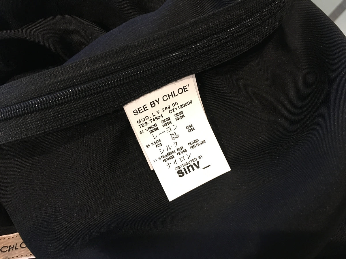 Amazing Rare See by CHLOÉ Celebrities Silk Blend Dress Size I 40 US 4 UK 8 LADIES