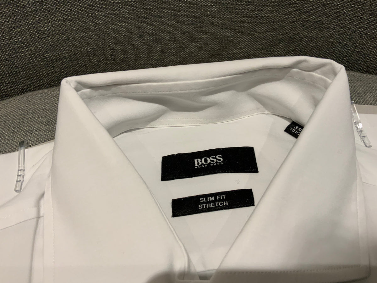 BOSS HUGO BOSS SLIM FIT LONG SLEEVE BUTTON-UP SHIRT SIZE 39 15 1/2" men