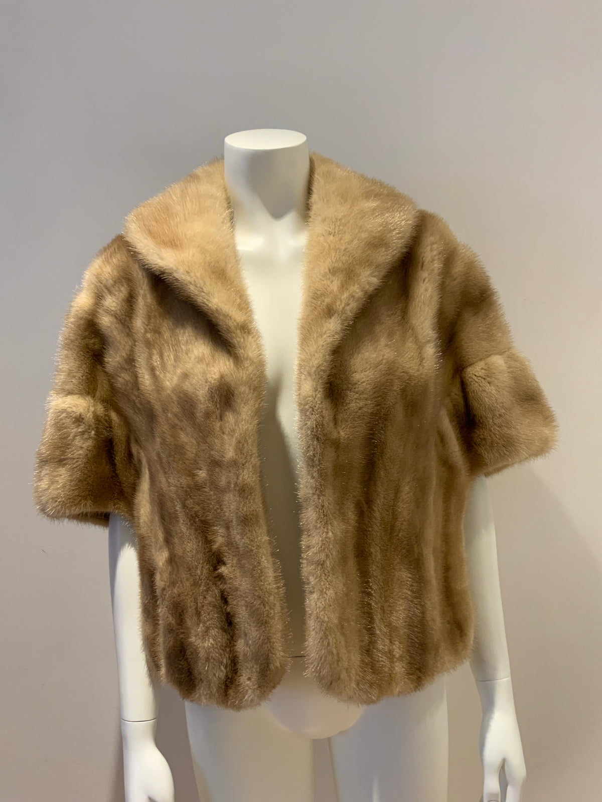 Gittelman's Sons Vintage Mink Fur Stole Cape Shawl Honey Blonde Fur Stole ladies