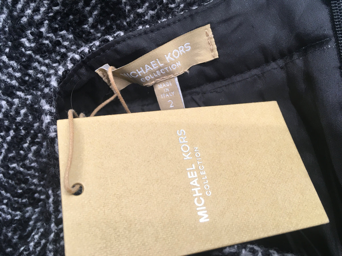 MICHAEL KORS Virgin Wool Tweed Mini Skirt Size US 2 ladies
