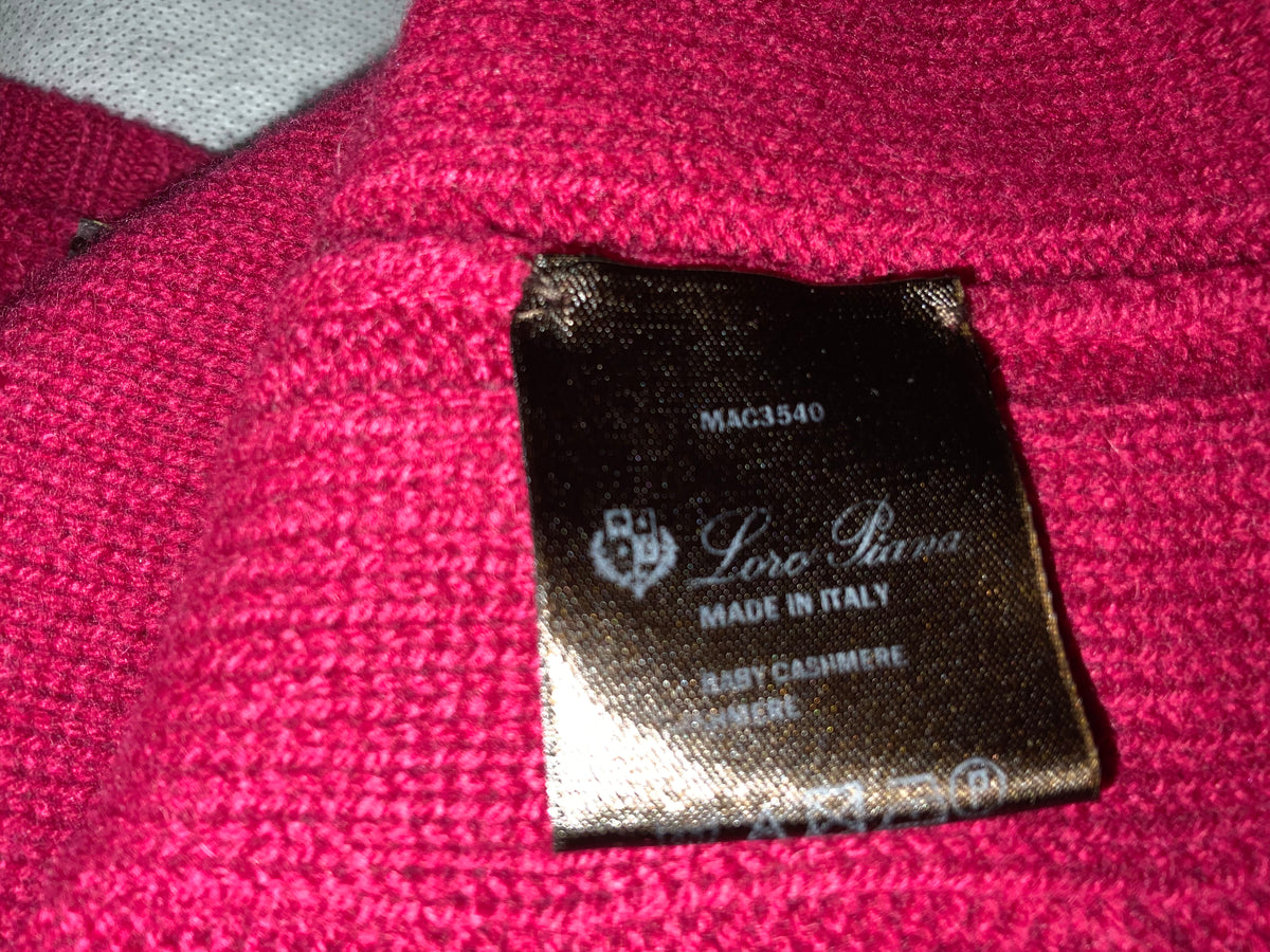 Loro Piana Cable Knit Pure Cashmere Sweater Jumper Size I 38 US 2 UK 6 XS ladies
