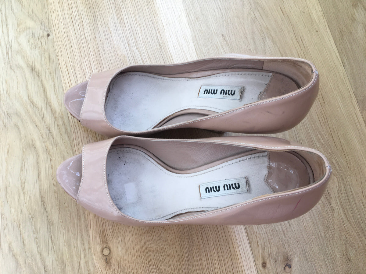 Miu Miu Platform Wedge Pumps Heels Shoes 36.5 UK 3.5 US 6.5 ladies