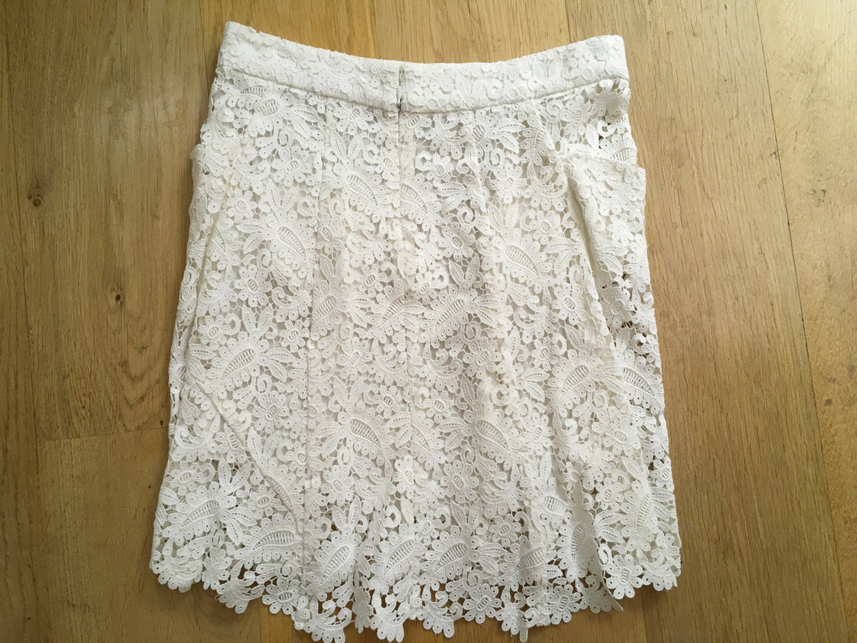 Maje Joelle Cotton-guipure Lace Skirt Size F 38 UK 10 US 6 ladies