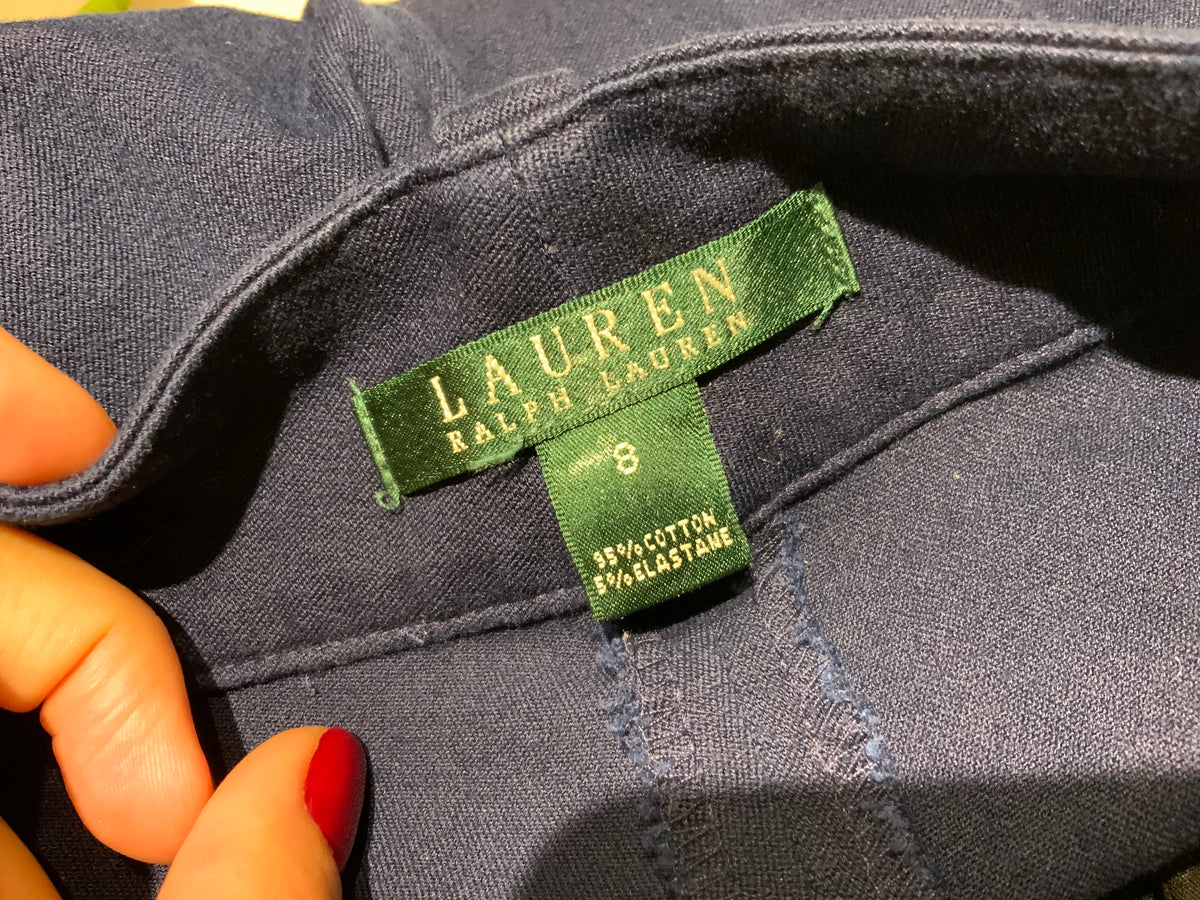 Ralph Lauren Lauren Navy Cropped Pants Trousers Size US 8 UK 12 L large ladies