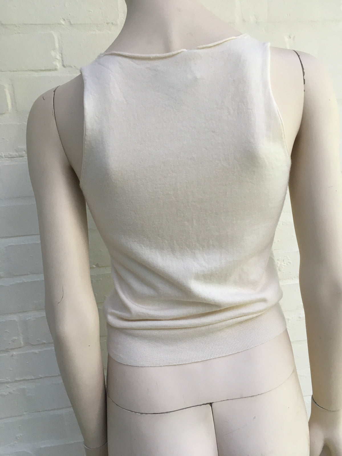 LANVIN Thin Knit Cashmere V neck Top Size XS ladies