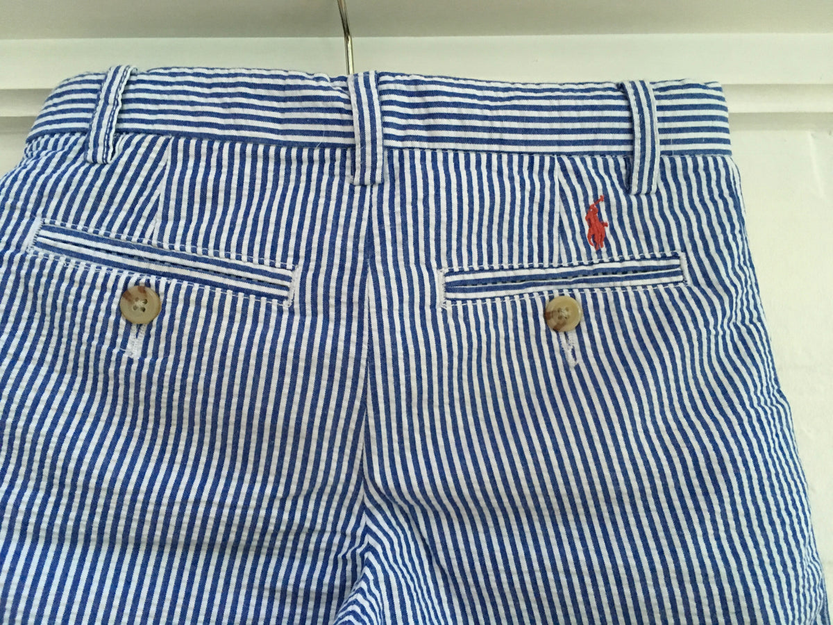 RALPH LAUREN POLO KIDS BOYS' FOUR-POCKET PINSTRIPE SHORTS 5 YEARS OLD Children