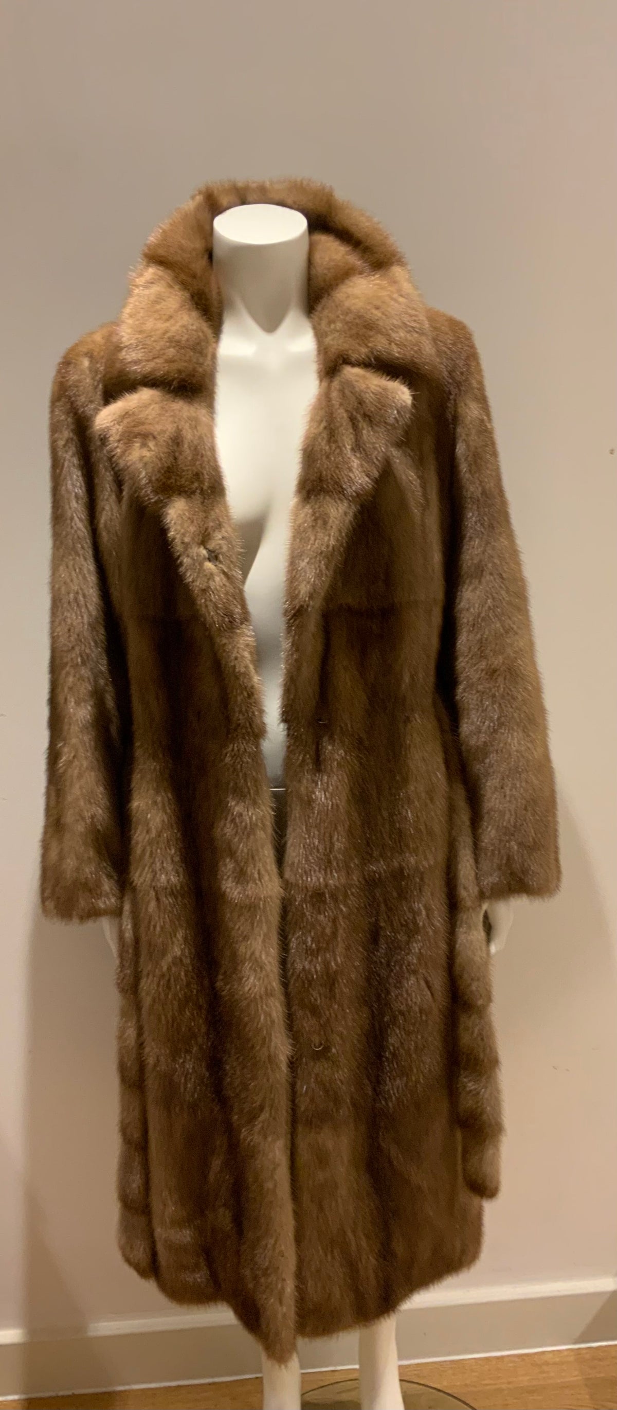 FUR FAVORI RUSSIA MINK LONG FUR COAT Size XS BEST QUALITY ladies